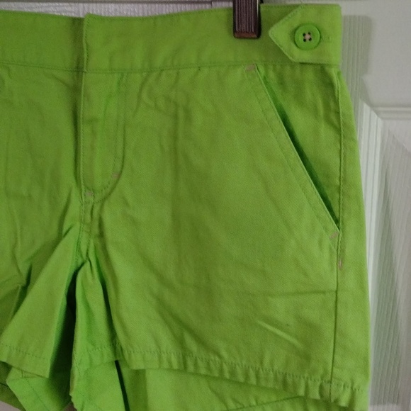 Lilly Pullitzer Palmetto Canvas Shorts girls Size 12 Lime Green - Picture 3 of 9